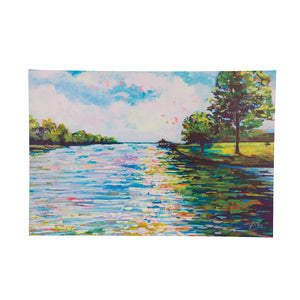 EVERGREEN LAKE VIEW OUTDOOR CANVAS 24" H X 36" L