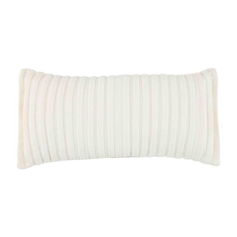 MUD PIE LUMBAR PLEATED VELVET PILLOW