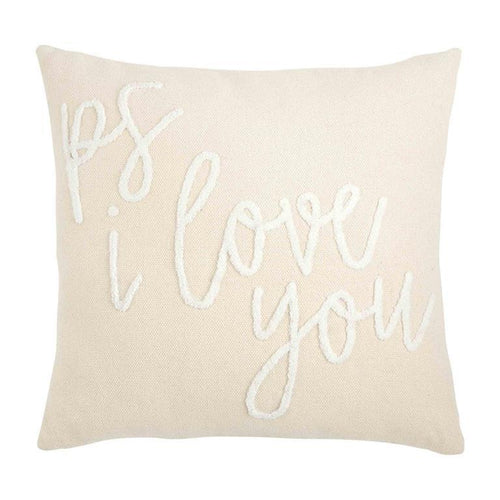 MUD PIE PS I LOVE YOU WEDDING DHURRIE PILLOW