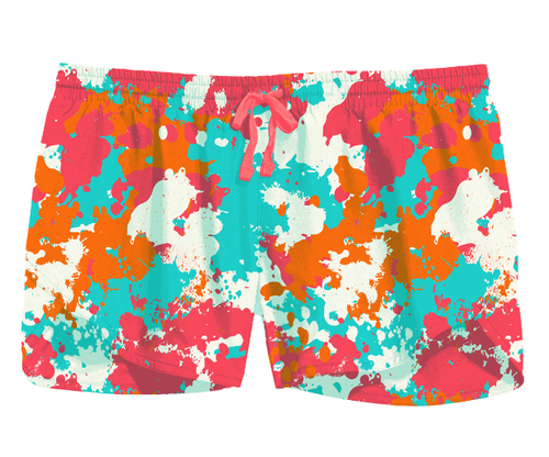 SIMPLY COUTURE SOUTHERN SHORTS - PAINT SPLATTER