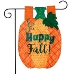 BRIARWOOD LANE FALL PUMPKIN DOUBLE SIDED APPLIQUE GARDEN FLAG