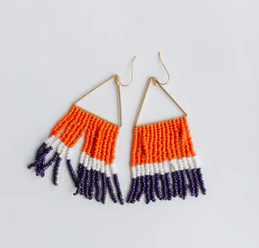 Michelle Mcdowell Greer Purple/ Orange Earrings