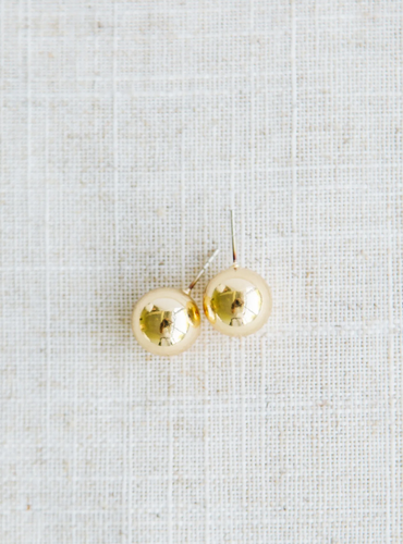 Michelle McDowell Grenada Shiny Gold Earrings, Large