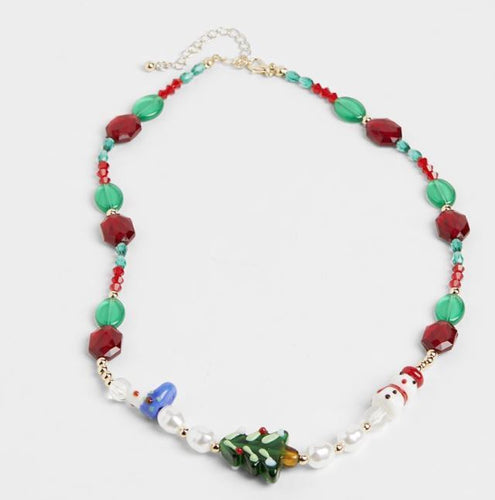 Coco & Carmen Christmas Treasures Necklace - Red