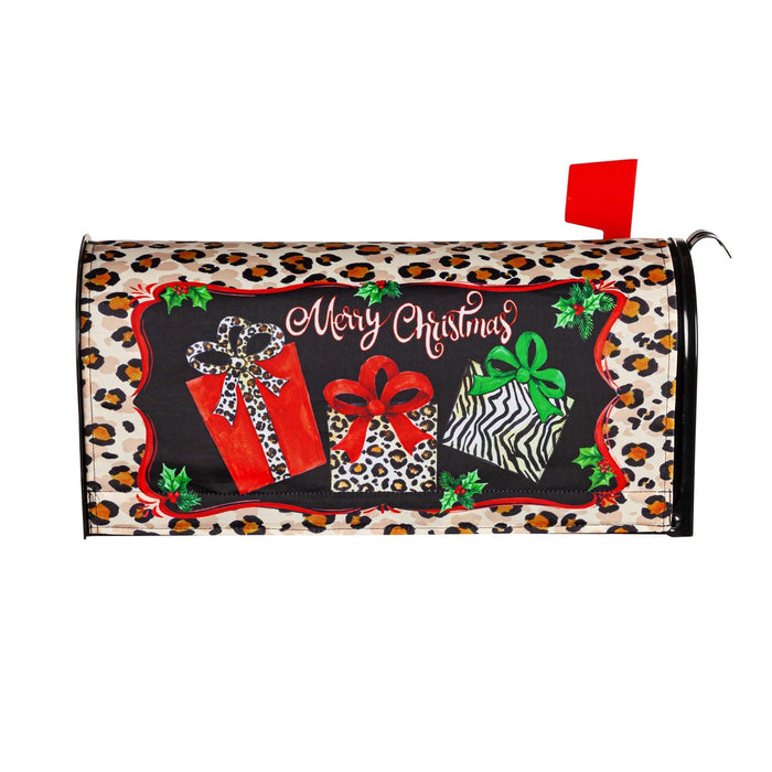 Evergreen Animal Print Presents Sublimated Mailbox Cover