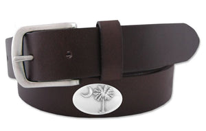 ZEP-PRO Palmetto Tree CONCHO BROWN BELT- YOUTH