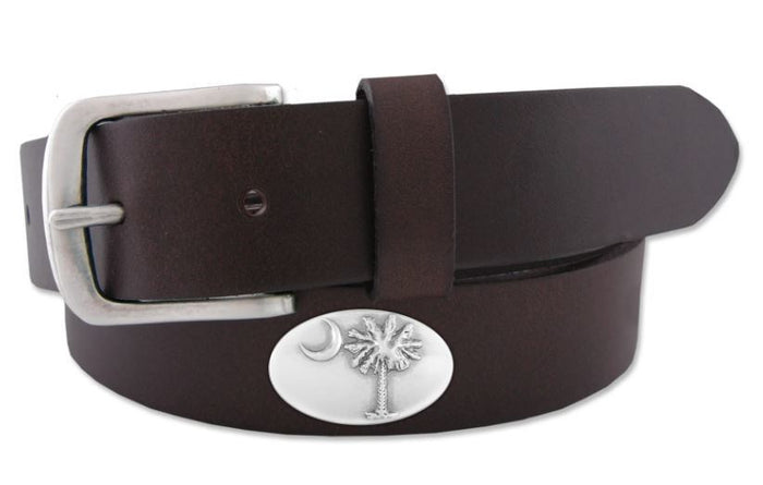 ZEP-PRO Palmetto Tree CONCHO BROWN BELT- YOUTH