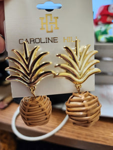 Caroline Hill Clyde Woven Pineapple Earring