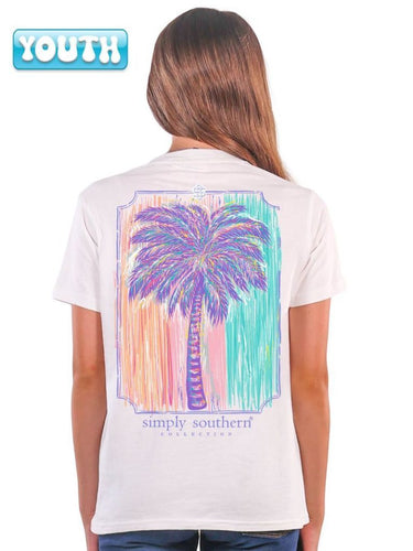 SIMPLY SOUTHERN COLLECTION YOUTH PALM SHORT SLEEVE T-SHIRT
