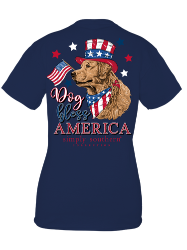 SIMPLY SOUTHERN COLLECTION ADULT AMERICA SHORT SLEEVE T-SHIRT