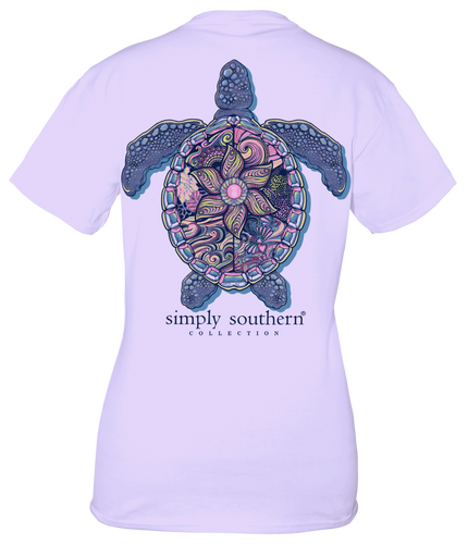 SIMPLY SOUTHERN COLLECTION ADULT MANDALA TURTLE SHORT SLEEVE T-SHIRT
