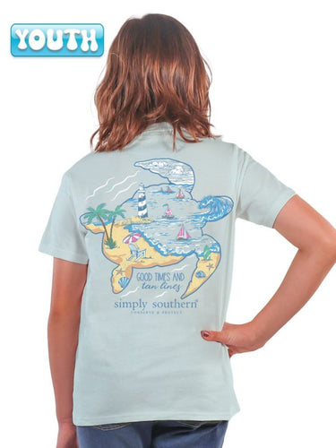 SIMPLY SOUTHERN COLLECTION YOUTH LIGHTHOUSE SHORT SLEEVE T-SHIRT