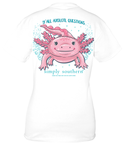 SIMPLY SOUTHERN COLLECTION YOUTH AXOLOTL SHORT SLEEVE T-SHIRT