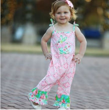 Load image into Gallery viewer, AnnLoren Easter Bunny Rabbit Spring Floral Baby Girls Romper