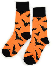 Load image into Gallery viewer, Parquet Ladies Halloween Bat Novelty Crew Socks