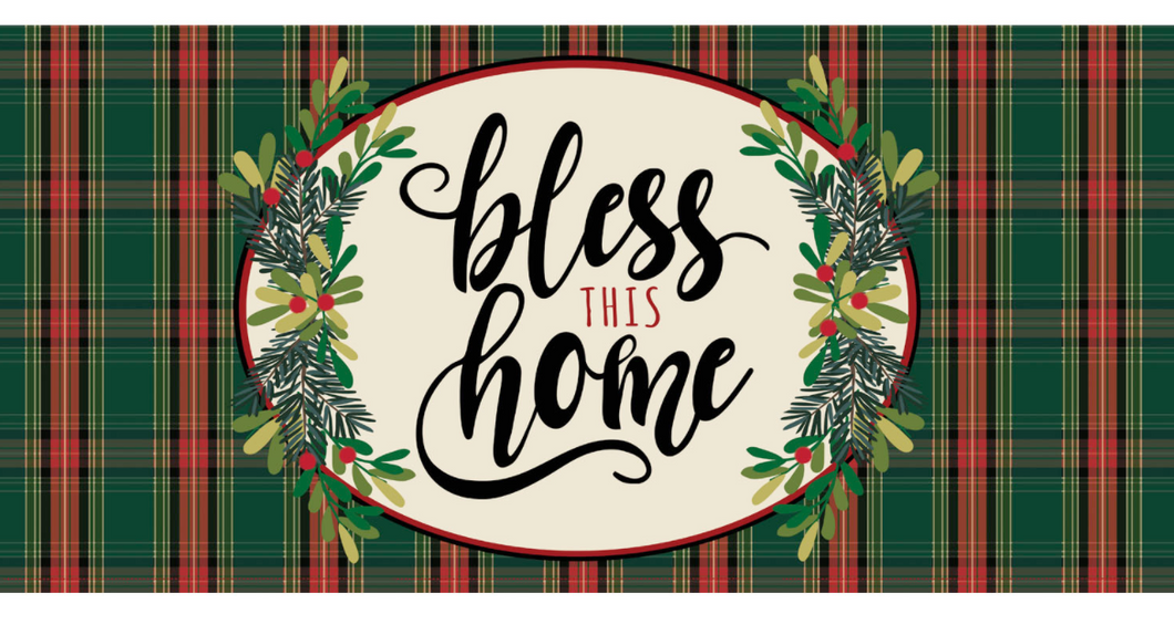 Evergreen Bless this Home Plaid Sassafras Switch Mat