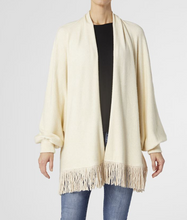 Load image into Gallery viewer, COCO &amp; CARMEN CHERYL SOFT WRAP WITH FRINGE - IVORY