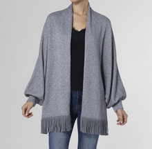Load image into Gallery viewer, COCO &amp; CARMEN CHERYL SOFT WRAP WITH FRINGE - GREY