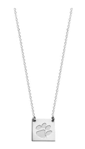 EMERSON STREET CLOTHING CO. CLEMSON FELICITY NECKLACE SILVER