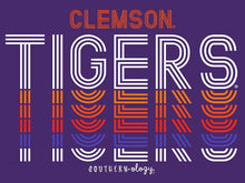 Load image into Gallery viewer, SOUTHERNOLOGY CLEMSON TIGERS RETRO STACKED STATEMENT SHORT SLEEVE TEE