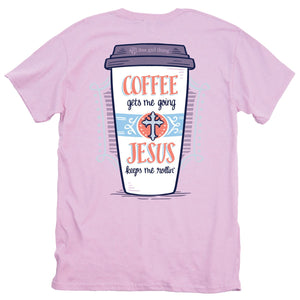 ITS A GIRL THING COFFEE AND JESUS SHORT SLEEVE T-SHIRT