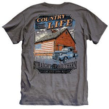 Load image into Gallery viewer, STRAIGHT UP SOUTHERN COUNTRY FOR LIFE SHORT SLEEVE T-SHIRT