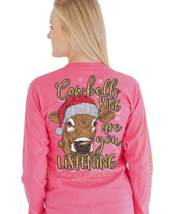 SIMPLY SOUTHERN COLLECTION ADULT COWBELL LONG SLEEVE T-SHIRT