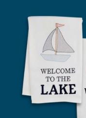 Mud Pie Embroidered Lake Towels