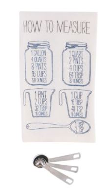 Mud Pie Measuring Spoon & Towel Set