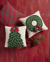 Load image into Gallery viewer, Mud Pie Christmas Tartan Hooked Pillows