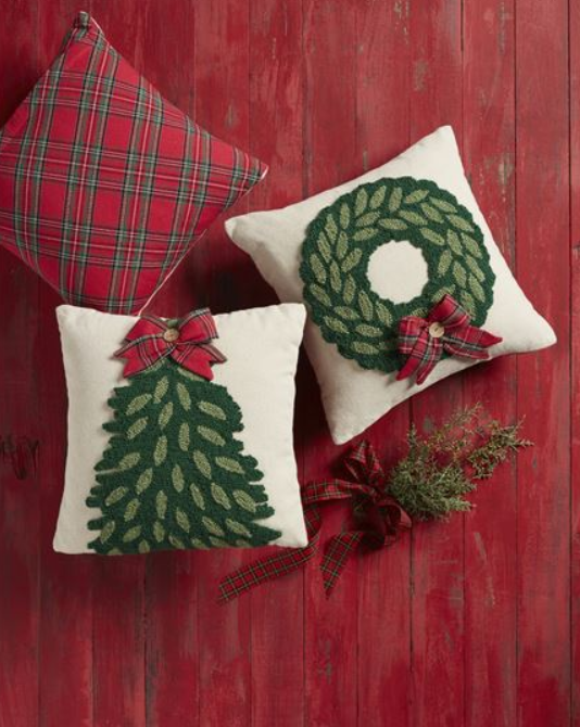 Holiday Pillows, Mud Pie Christmas Pillows