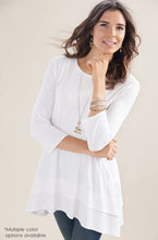 Load image into Gallery viewer, COCO &amp; CARMEN DOUBLE LAYER TUNIC - WHITE