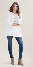 Load image into Gallery viewer, COCO &amp; CARMEN DOUBLE LAYER TUNIC - WHITE