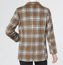 Load image into Gallery viewer, COCO &amp; CARMEN ESSIE PLAID BLAZER - CAMEL/GREY/IVORY