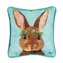 Load image into Gallery viewer, C &amp; F HOME EASTER CLOVER BUNNY THROW PILLOW