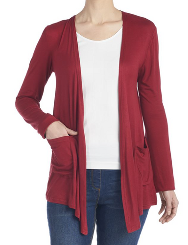 Coco & Carmen Everyday Soft Knit Cardigan in Rio Red