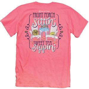 ITS A GIRL THING FRONT PORCH SITTING SHORT SLEEVE T-SHIRT