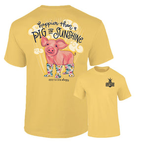 Southernology Happier Than A Pig  Short Sleeve T-shirt
