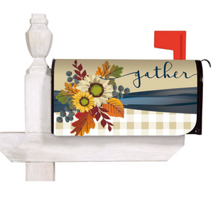 Evergreen Fall Floral Gather Mailbox Cover