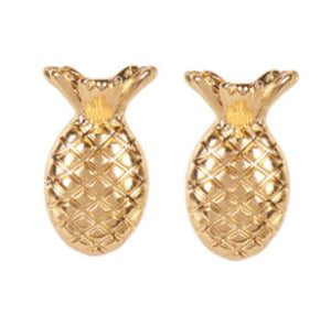 Whispers Gold Pineapple Stud Earrings