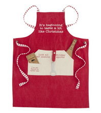 Load image into Gallery viewer, MUD PIE HOLIDAY SPIRITS APRON