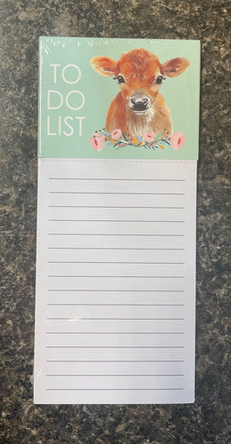BLAKE & BELLE TO DO LIST MAGNETIC NOTEPAD COW