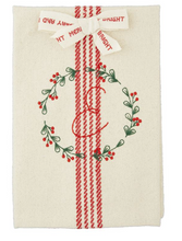 Load image into Gallery viewer, MUD PIE INITIAL HOLIDAY TOWELS