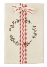 Load image into Gallery viewer, MUD PIE INITIAL HOLIDAY TOWELS