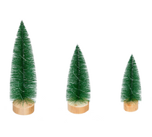 Load image into Gallery viewer, EVERGREEN LED COLOR CHANGING BOTTLEBRUSH TREES, GREEN - SET OF THREE