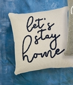 MUD PIE LET'S STAY HOME BOUCLE PILLOWS