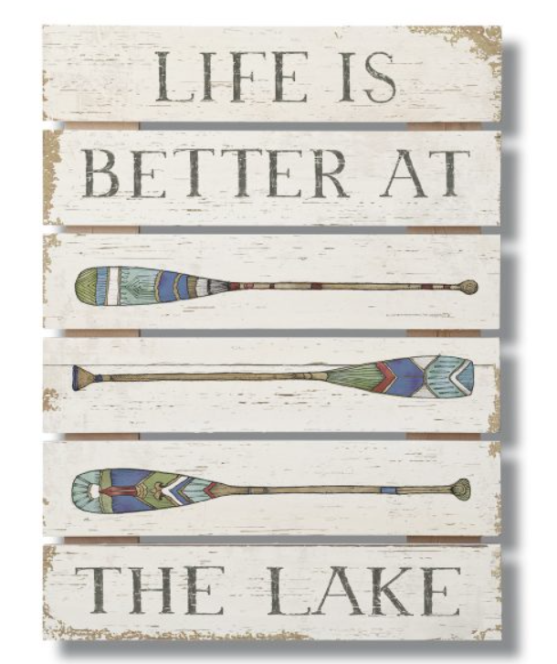HIGHLAND HOME SLAT WOOD DESIGN - LIFE IS BETTER AT THE LAKE