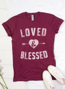 BELLA CLOSET LOVED AND BLESSED T-SHIRT