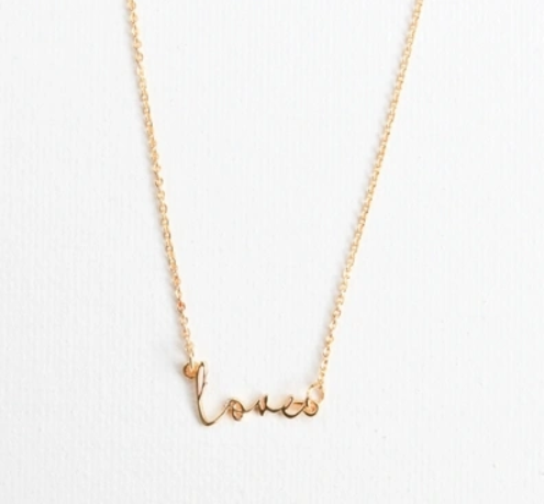 MICHELLE MCDOWELL LOVE GOLD NECKLACE