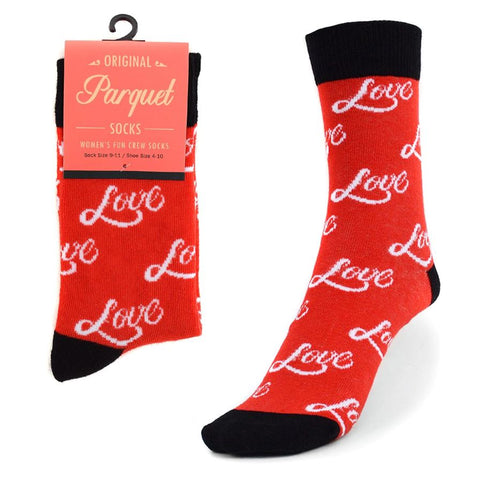 Parquet Ladies Love Novelty Crew Socks